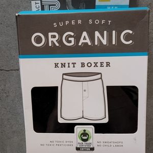 2 pack of Pact organic cotton Knit Boxers size medium